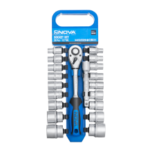 ست بکس 1/2 اینچ 20 پارچه با سطح کروم مات و نگهدارنده پلاستیکی NOVA 6692