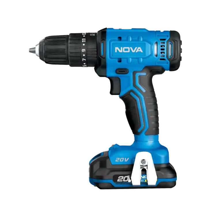 دریل پیچ گوشتی شارژی دو سرعته چکشی 13 میلیمتری 20 ولت Nova 7720