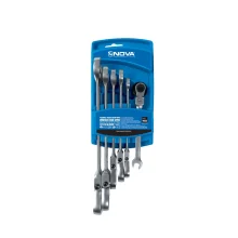 ست آچار جغجغه‌ای 6 عددی تاشو Nova 9622